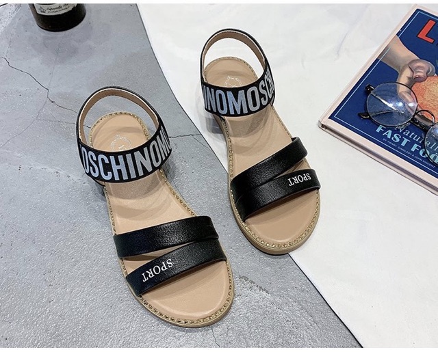 Sandal nữ quai ngang ⭐FREESHIP⭐ sandal da đế đúc moschi