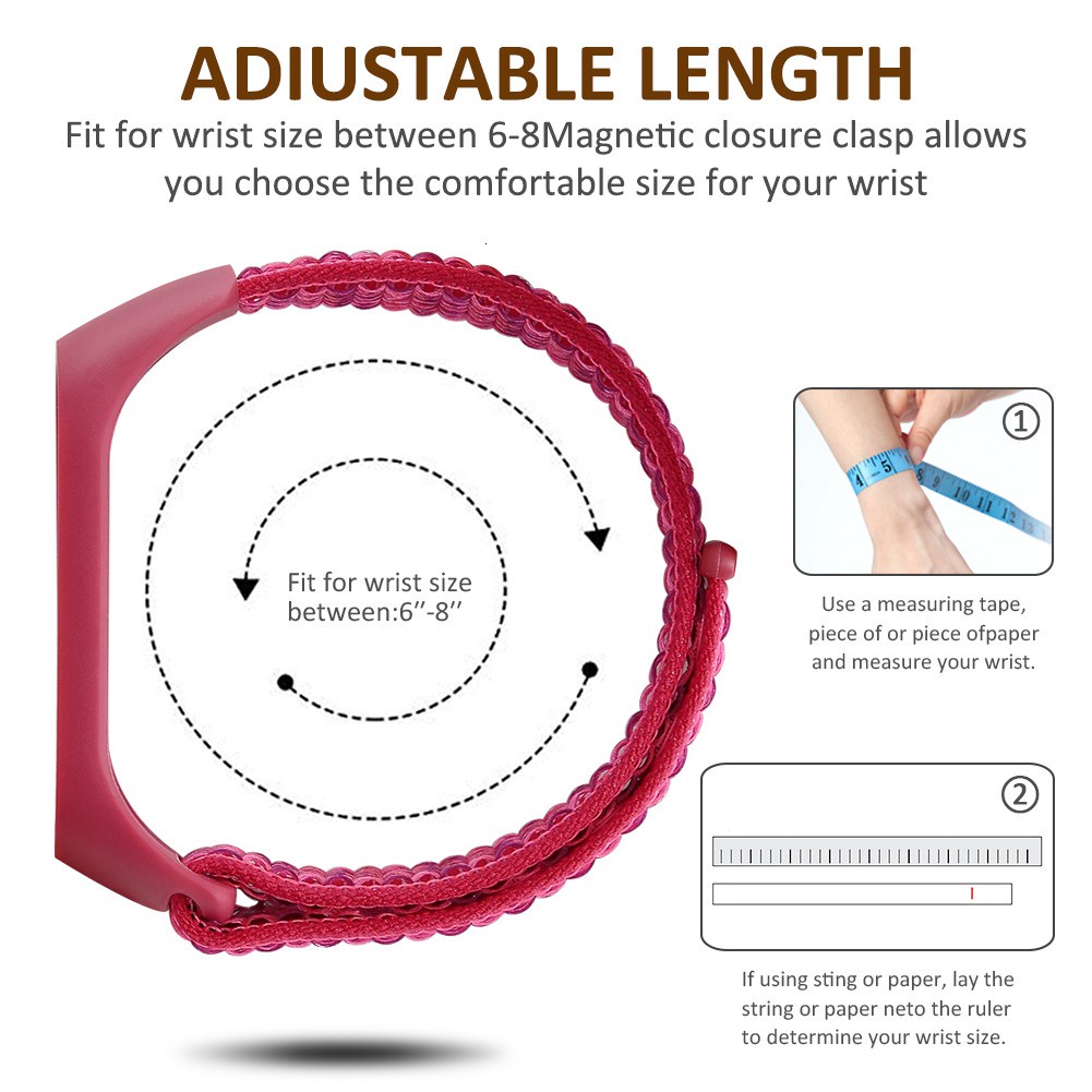 Dây đeo nylon + kính lực bảo vệ màn hình jansin cho xiaomi mi band 7 smart band mi band 7