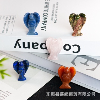 Đá thạch anh tím thiên thần 1.5 inch chạm khắc trang trí