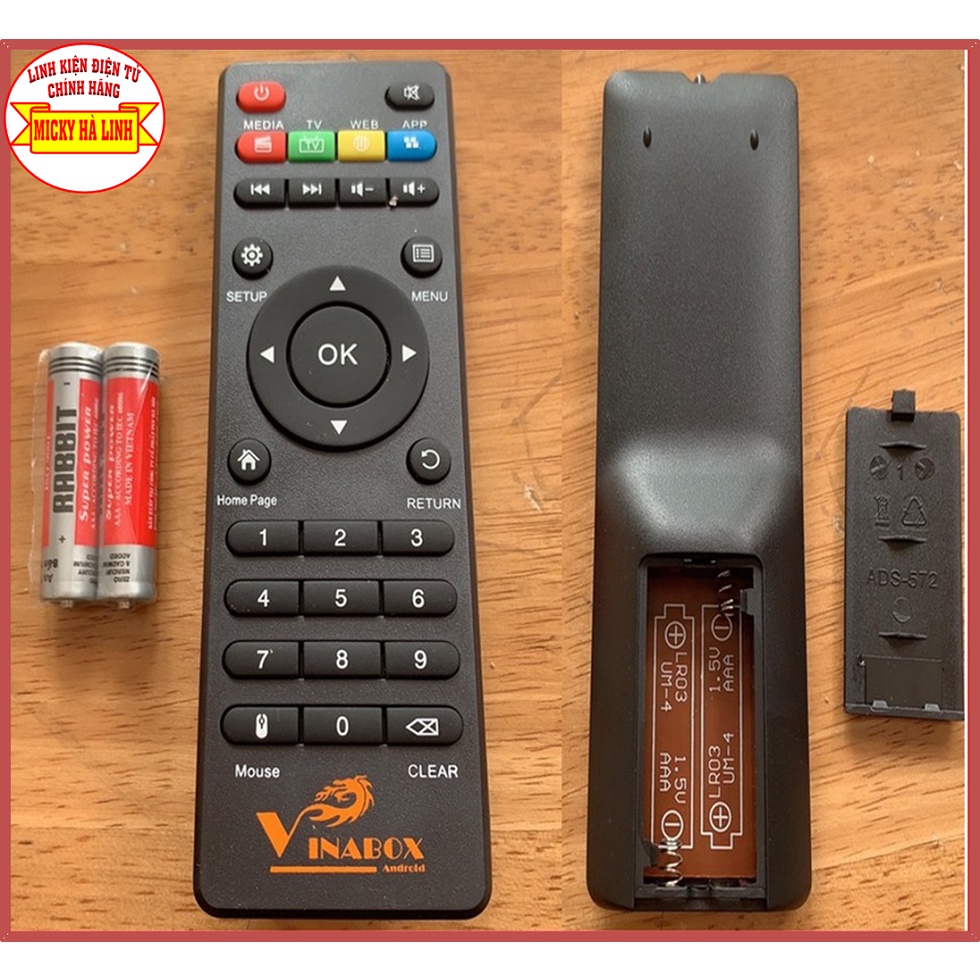 REMOTE ĐIỀU KHIỂN VINABOX X2 - SỬ DỤNG CHO MODEL:X9,X10,X20 2GB 4G,X3,X2 PLUS,X4 chính hãng