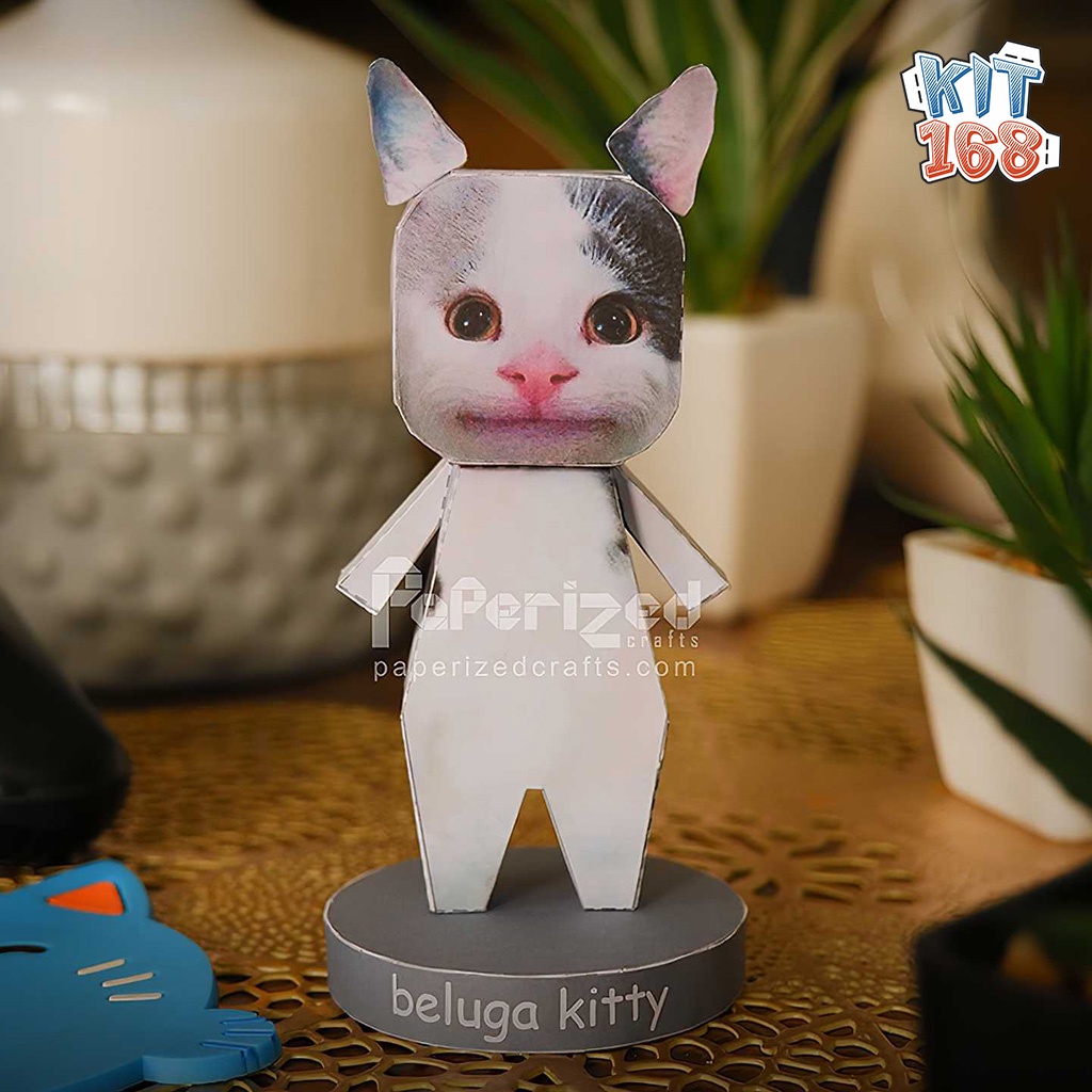 Mô hình giấy động vật Mèo con cute ver 2