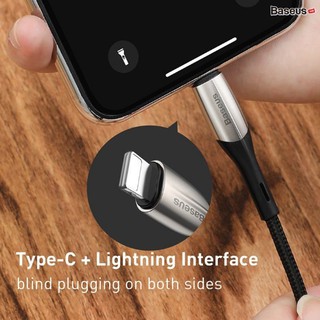 Cáp Sạc Nhanh Type C to Lightning Baseus Horizontal Data PD (18W, Power Delivery Fast Charge, C to iPhone Cable)