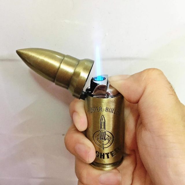 Bật lửa khò hình viên d.an lớn (kim loại)