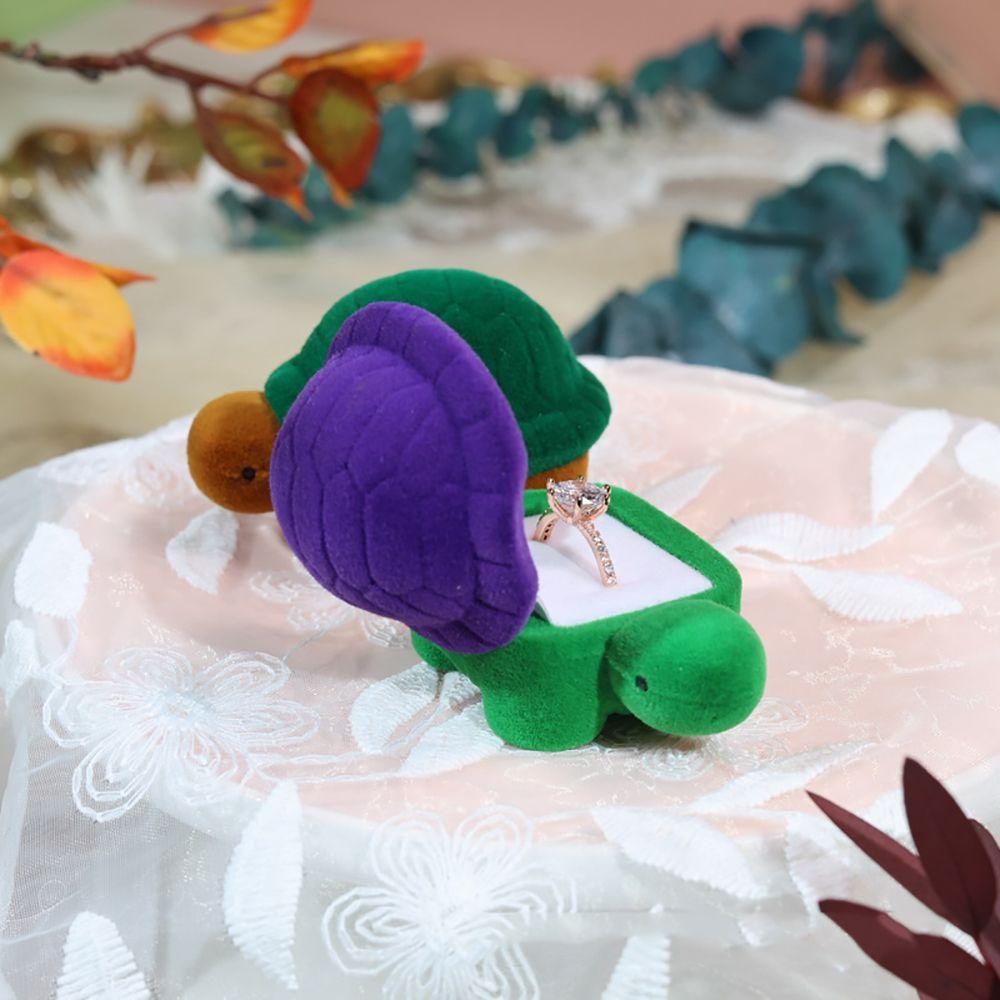 Hộp Đựng Nhẫn Hình Rùa Hoạt Hình Lãng Mạn
