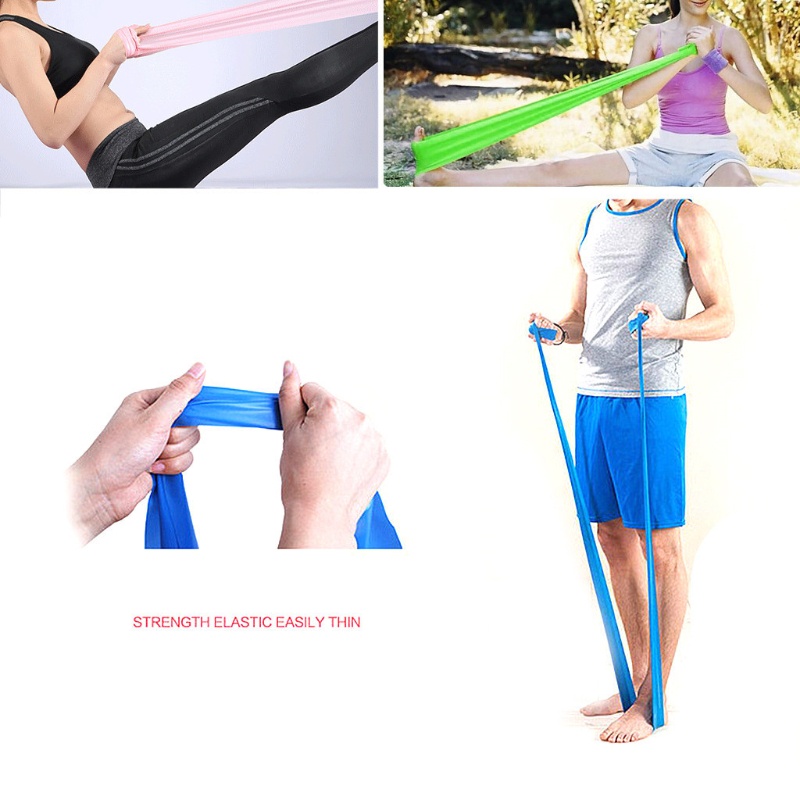 Set 5 Dây Đai Kháng Lực Co Giãn Hỗ Trợ Luyện Tập Yoga / Thể Hình / Thể Hình / Tại