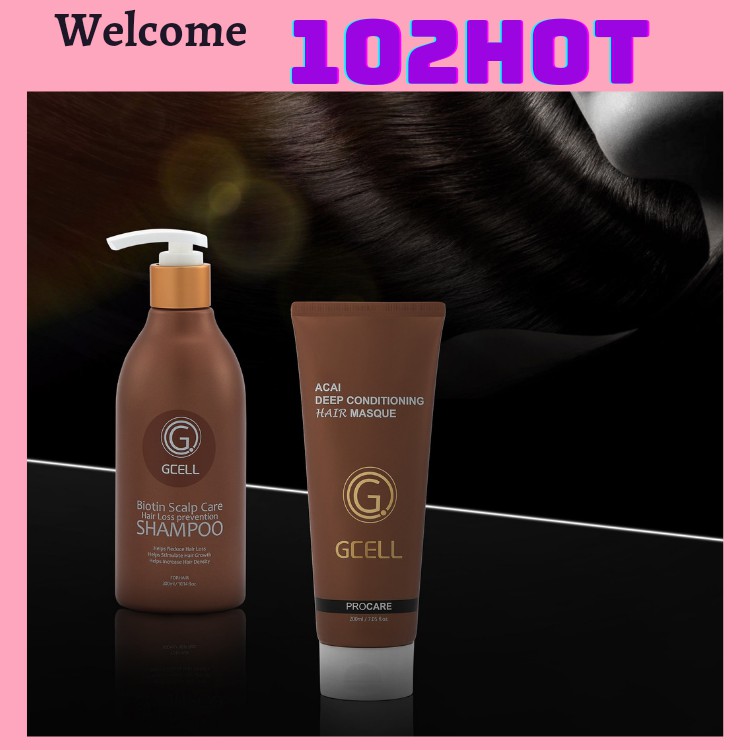 Dầu Gội ngăn rụng tóc - Dầu Xả phục hồi lõi tóc Gcell Chính Hãng Hàn Quốc