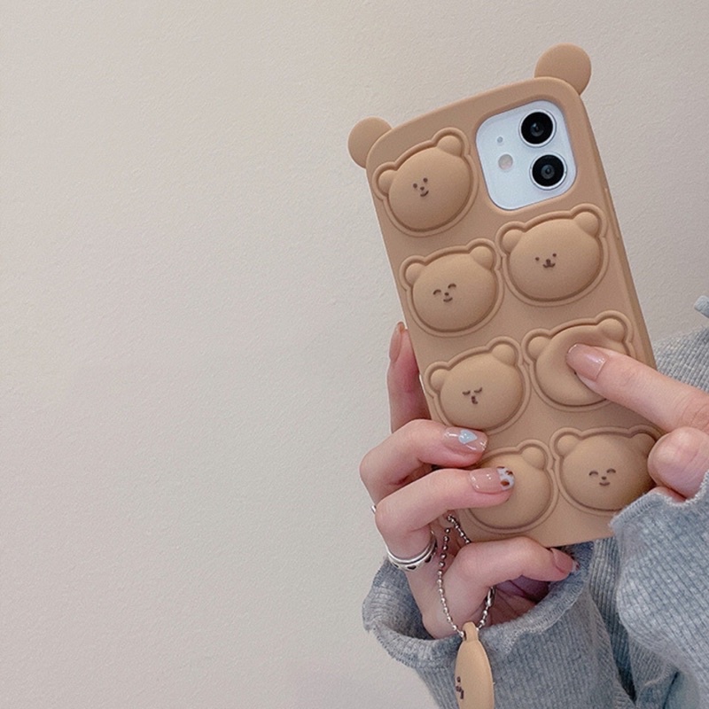 Ốp lưng / Iphone case silicon bear ALDERSHOP