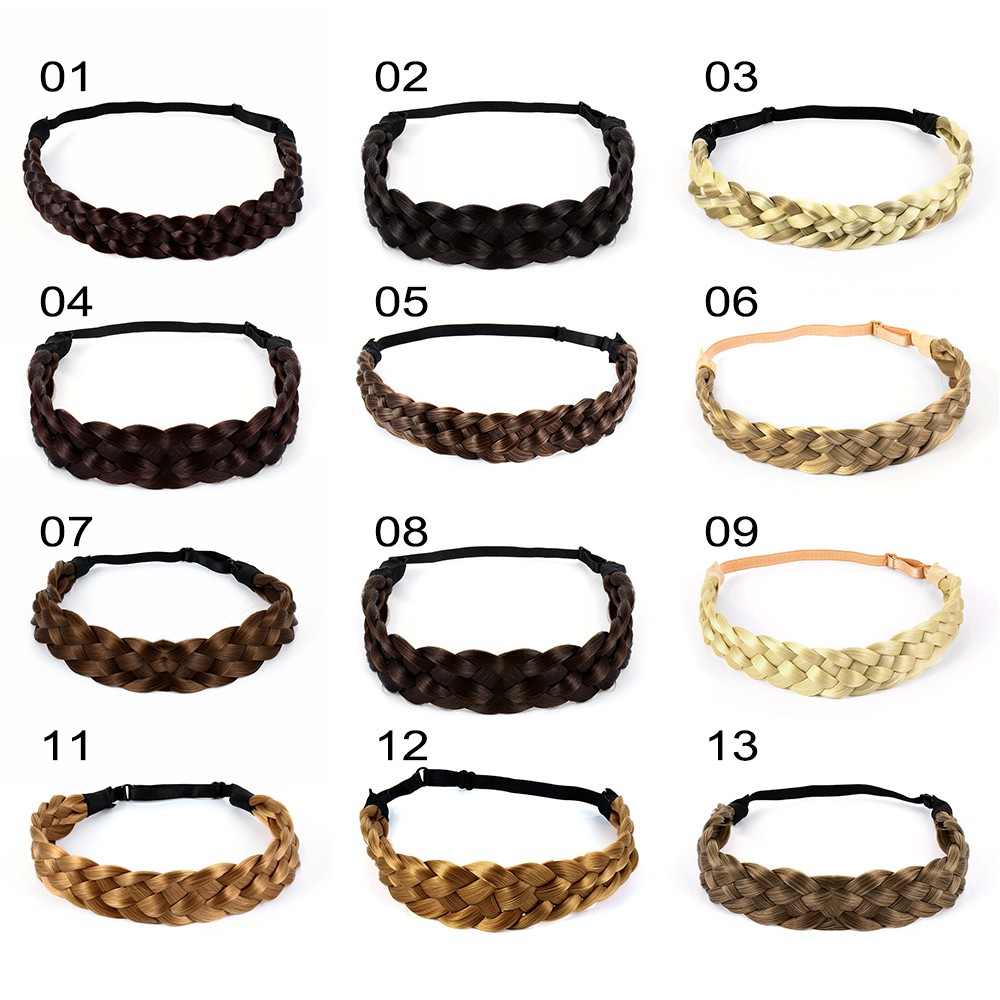 Băng Đô Tóc Giả Thắt Bím Thời Trang Cho Nữ