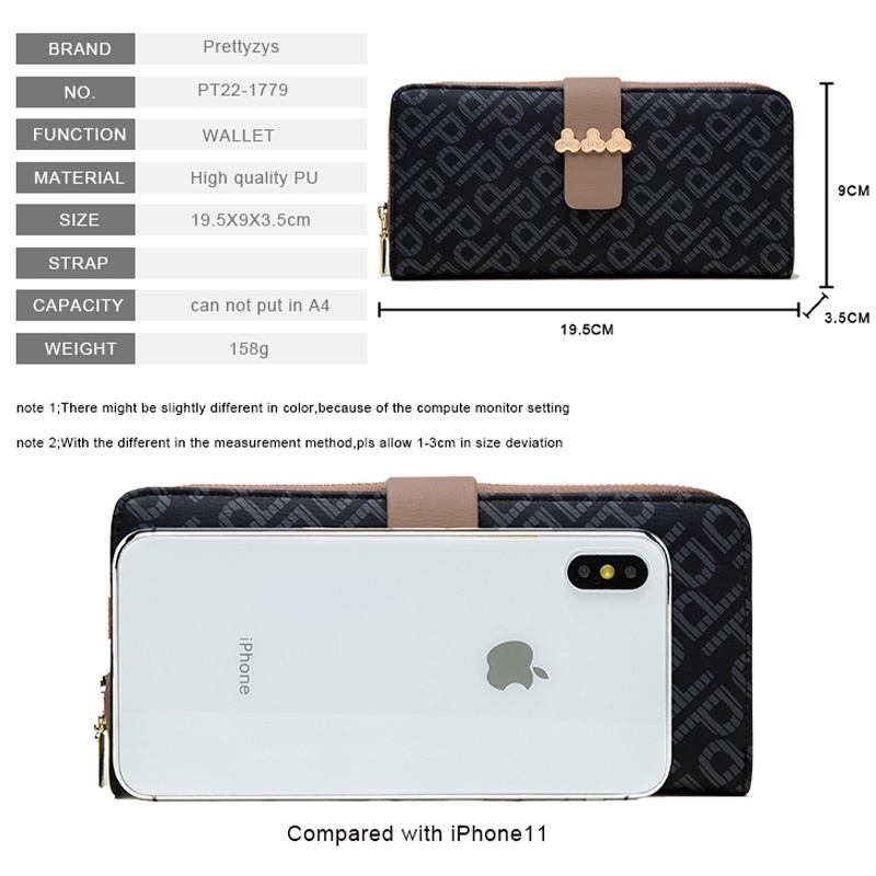 Ví Nữ Cầm Tay Có Khóa Kéo