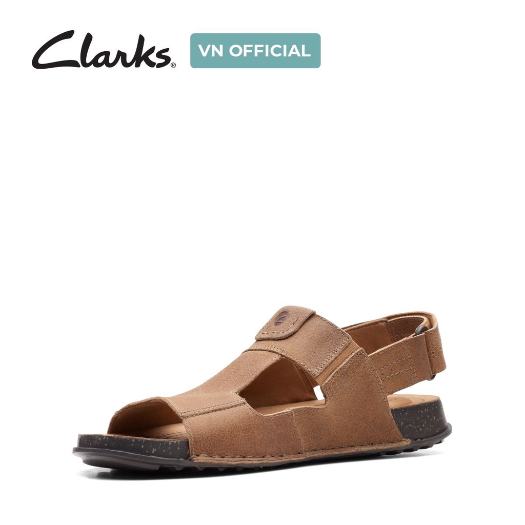 Dép Sandals Da Nam CLARKS Crestview Bay màu nâu