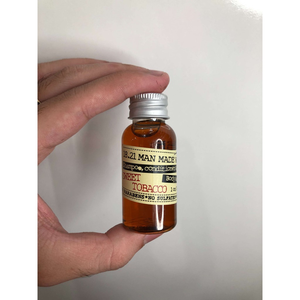 Dầu gội+xả tóc nam  - 1821 Man Made - Wash Shampoo Conditioner and Body Wash Sweet Tobacco