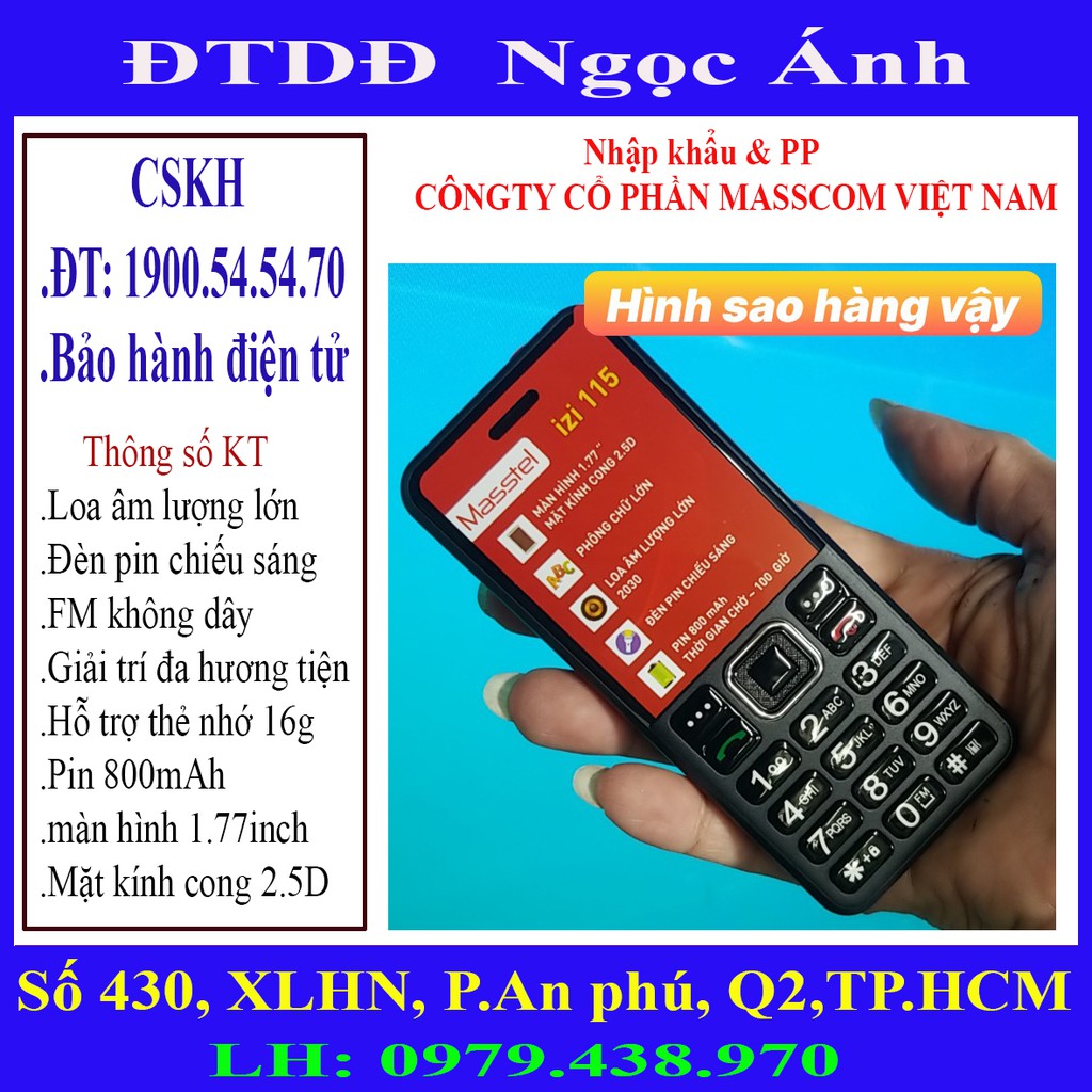 NaShop - Điện Thoại Masstel IZI115 - PIN NOKIA BL4C,PIN NOKIA BL5C