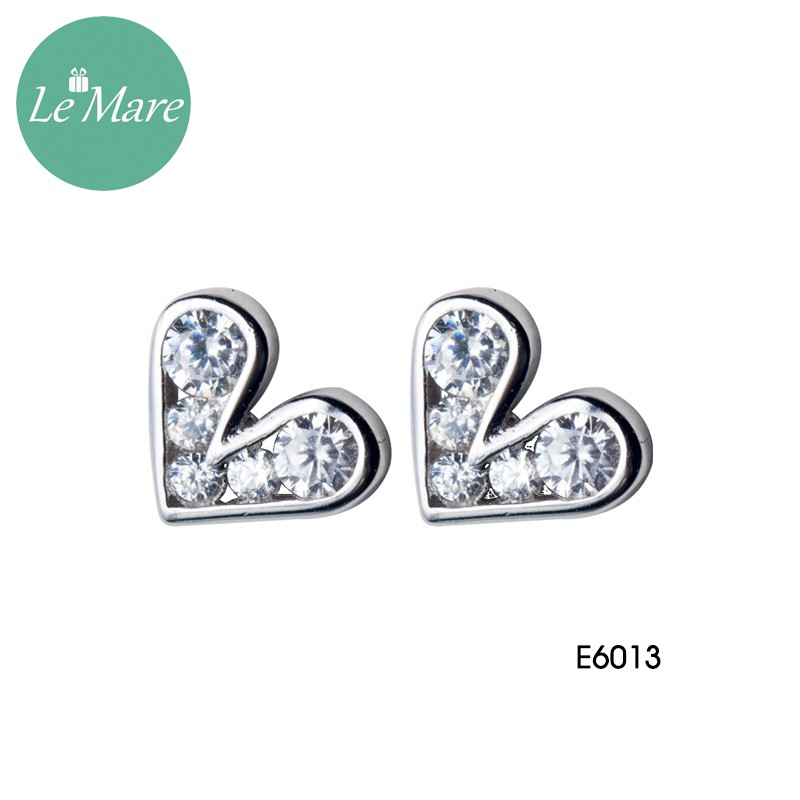 Khuyên tai bạc Tim đá E6013 - Le'mare Jewelry