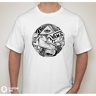 Áo thun họa tiết Vans cực chất 7 Đen - Trắng