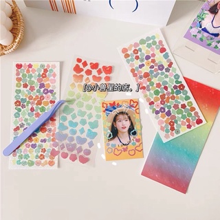 Tấm sticker nhiều màu lấp lánh trang trí sổ, toploader✨
