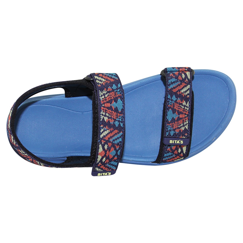 Sandal đế bằng nữ Bita's SYN.252 (Đen + Navy)