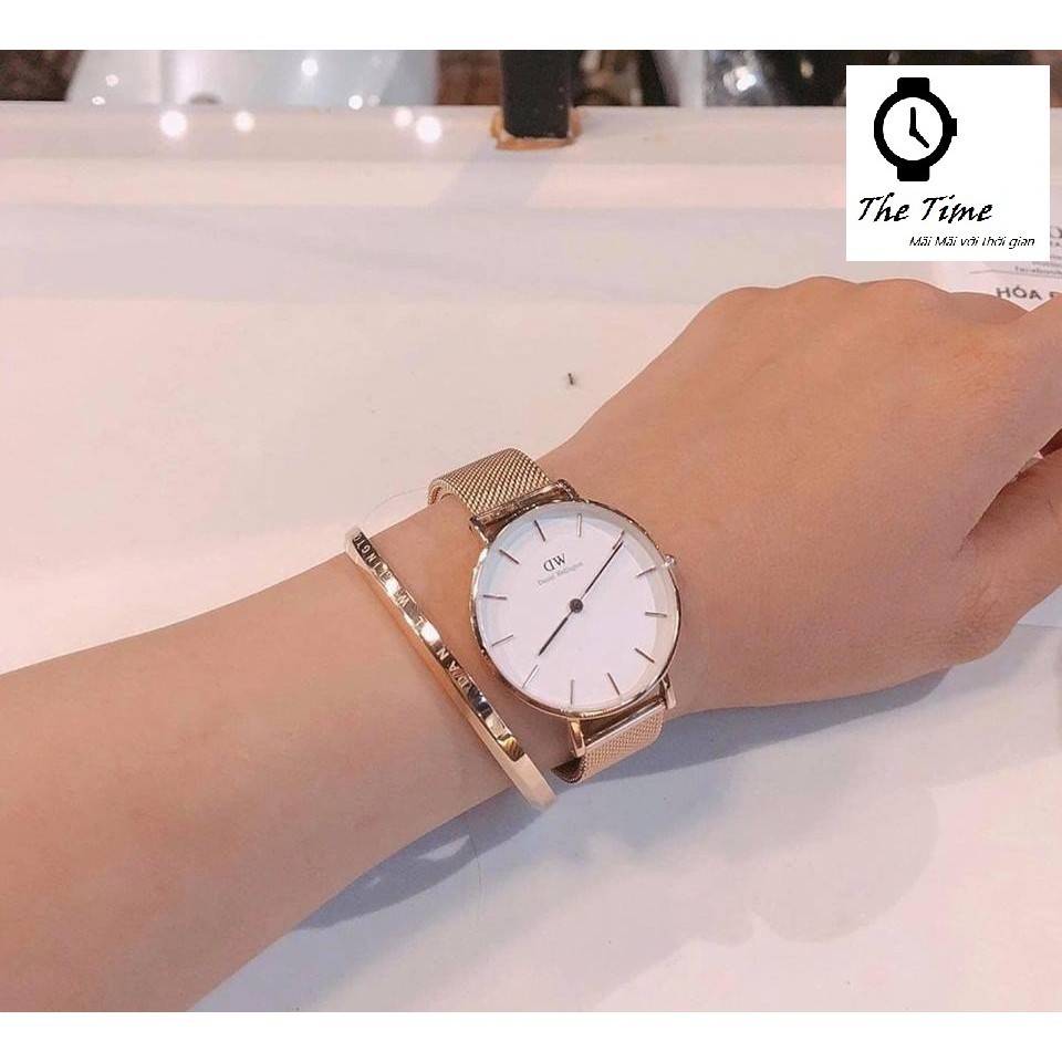 DW nữ Authentic - Đồng hồ nữ DW Petite Rose 32mm - Fullbox Túi Xách ,Hộp , Sách Hướng Dẫn , thẻ , tag check code hãng