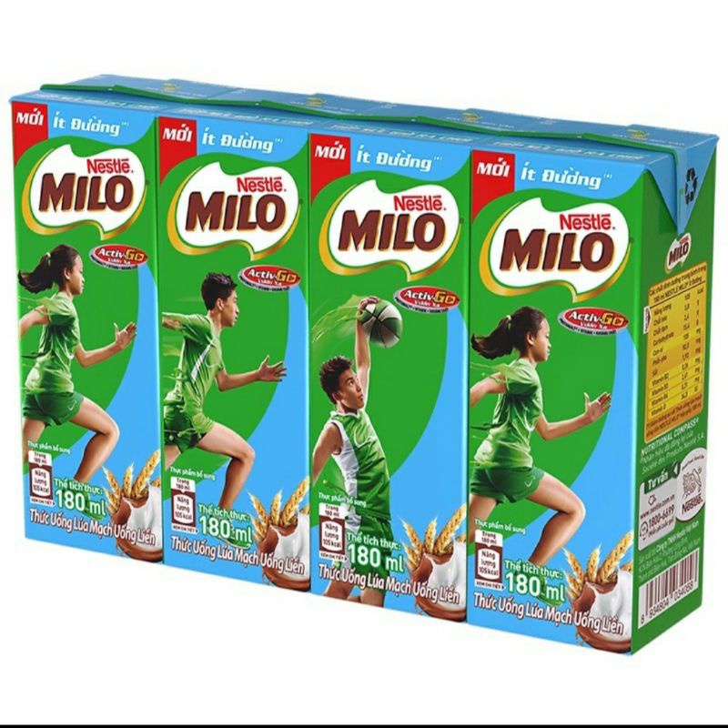 Milo ít đường 180ml