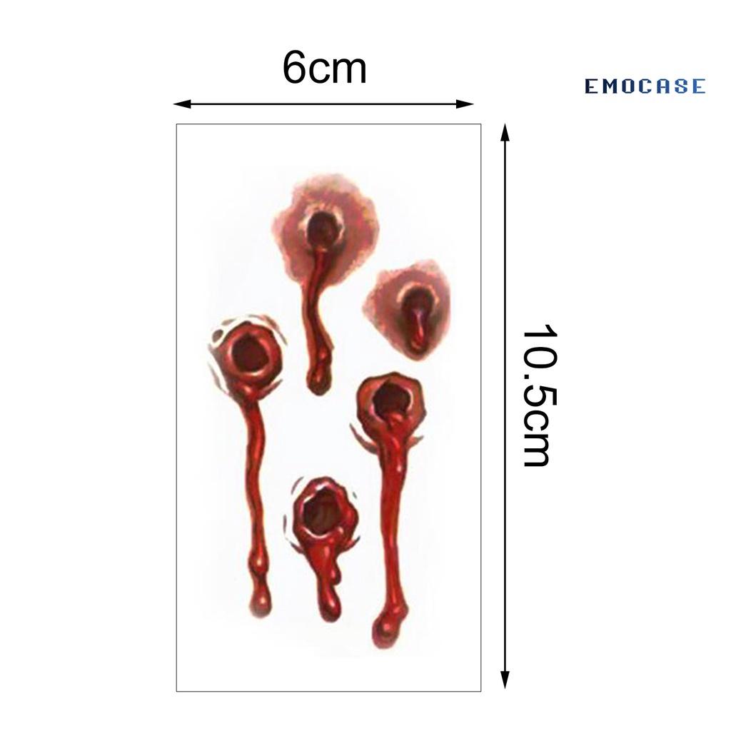 Hình Xăm Dán Vết Thương Thoáng Khí Lâu Trôi Phong Cách Halloween