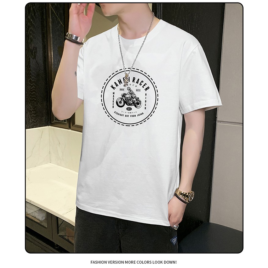 【Kufulisport】 Men's Cotton T-Shirt Loose and stretch-fit for party outings and golf