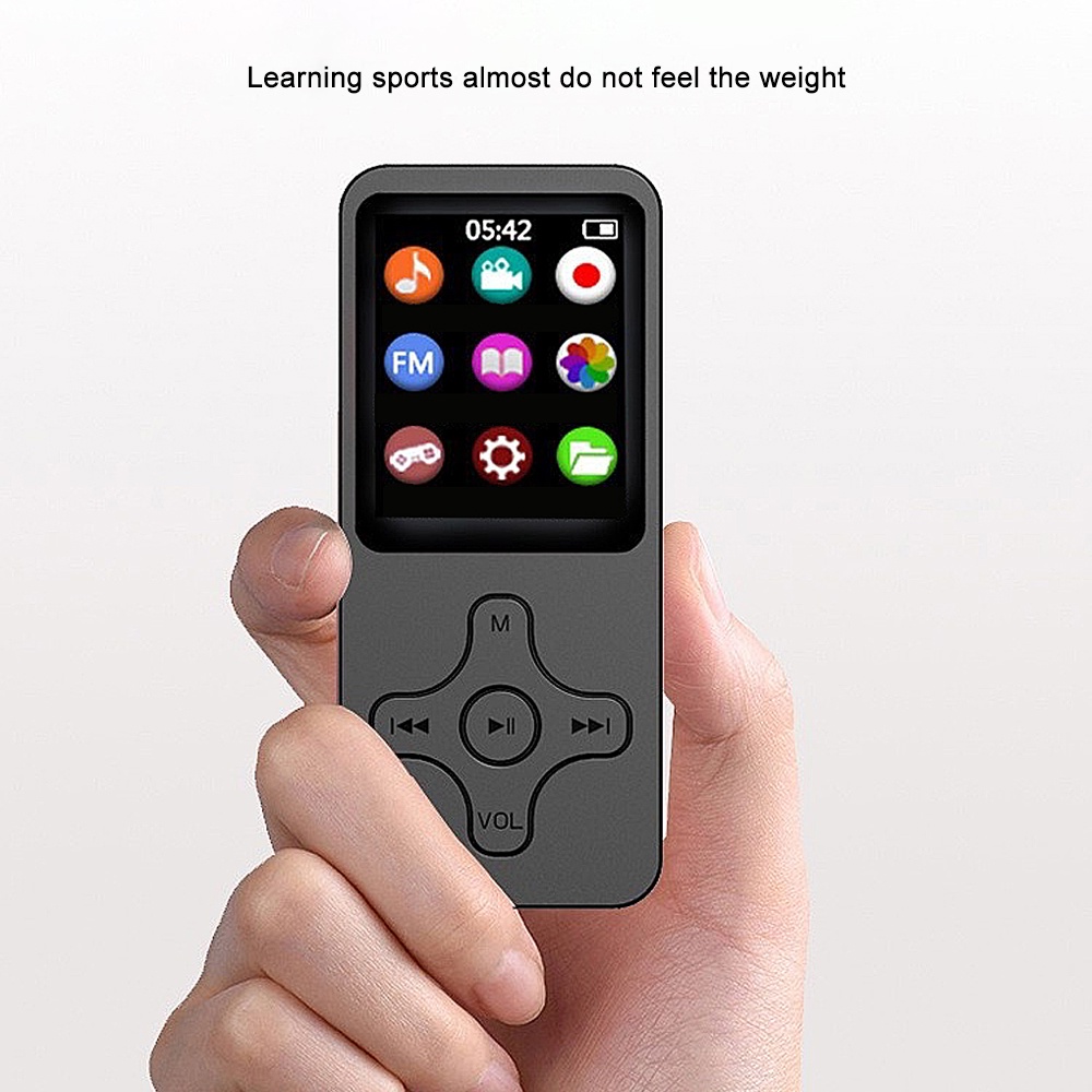 Máy nghe nhạc mp3 VIRWIR tương thích với bluetooth V4 0 có loa nghe nhạc HIFI radio nhỏ gọn cho đi bộ chạy