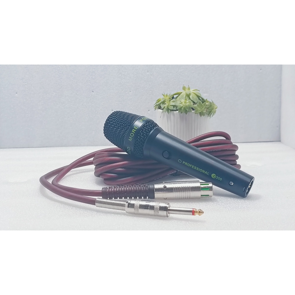 Micro có dây CAF - C350 . Micro karaoke chyên nghiệp chất âm hay , hát nhẹ chống rú rít tốt