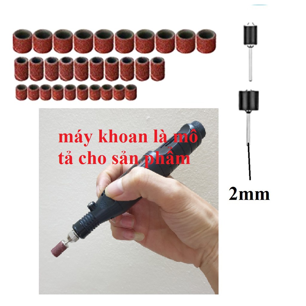 Đầu mài móng nail , đầu mài nhám tặng kèm cán 2mm hay 2.35mm