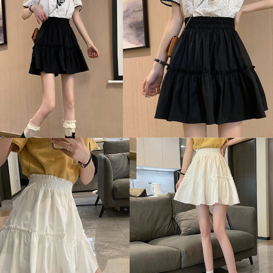 Chân váy chữ A , váy nhún bèo, váy lưng cao, váy phồng phong cách đường phố