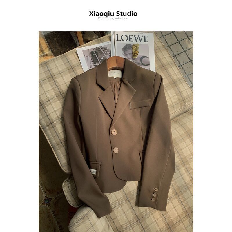 Áo Khoác Vest Ngắn Phong Cách Hàn Quốc Thời Trang Xuân Thu Mới Cho Nữ