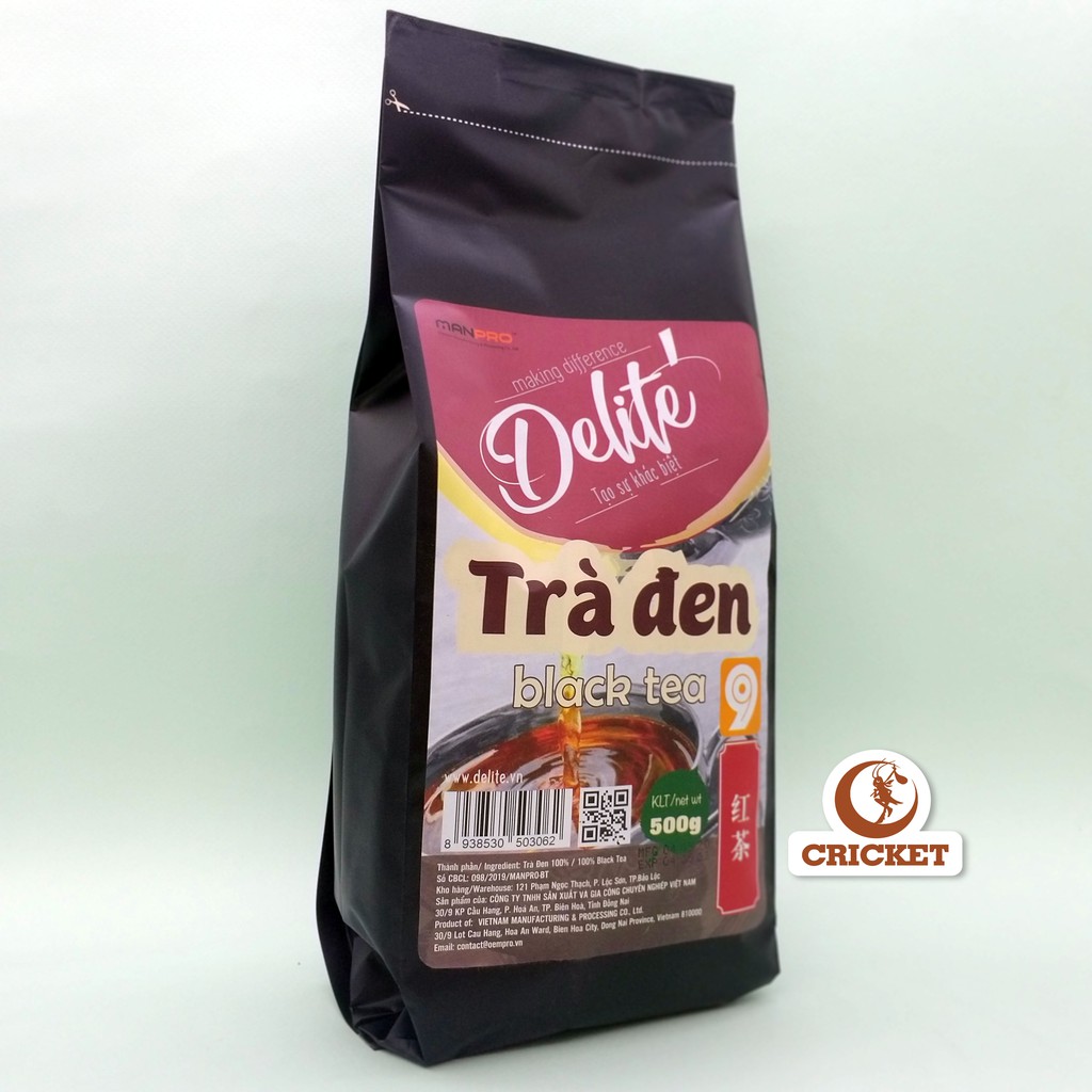 Trà đen số 9 CAO CẤP DELITE 500g _ Hàng Chất Lượng Đủ Chuẩn Xuất Khẩu - Nguyên liệu trà sữa hảo hạng