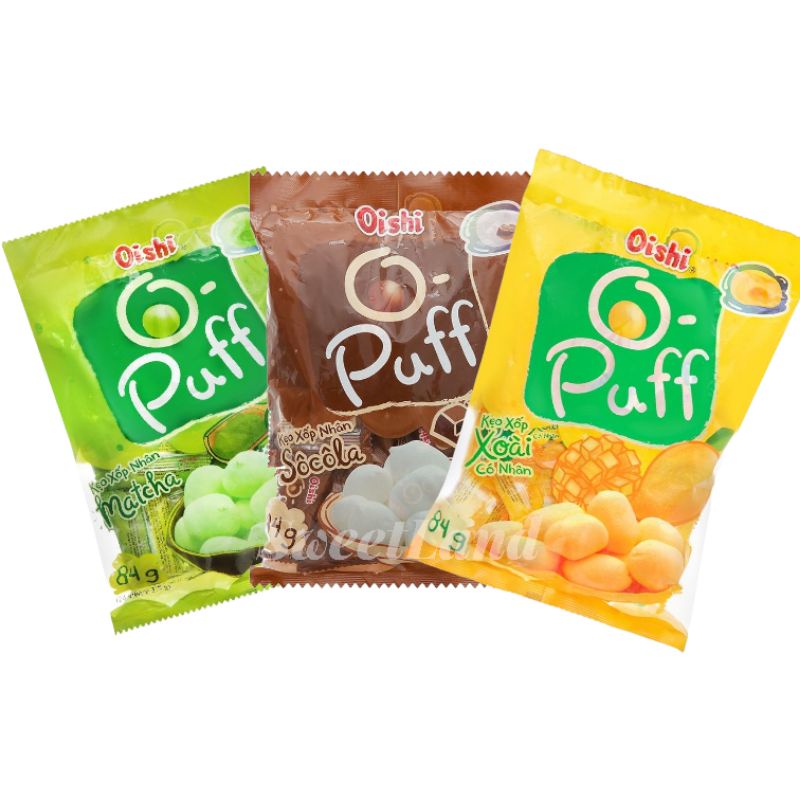 Kẹo marshmallow nhân kem Oishi Puff gói 84g nhập khẩu 🇵🇭