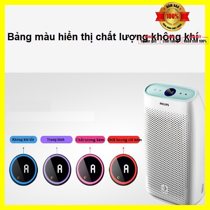 [ BẢO HÀNH 12 THÁNG]  Máy lọc không khí, khử mùi trong nhà nhãn hiệu Philips AC1216/00 công suất 50W, cảm biến 4 màu