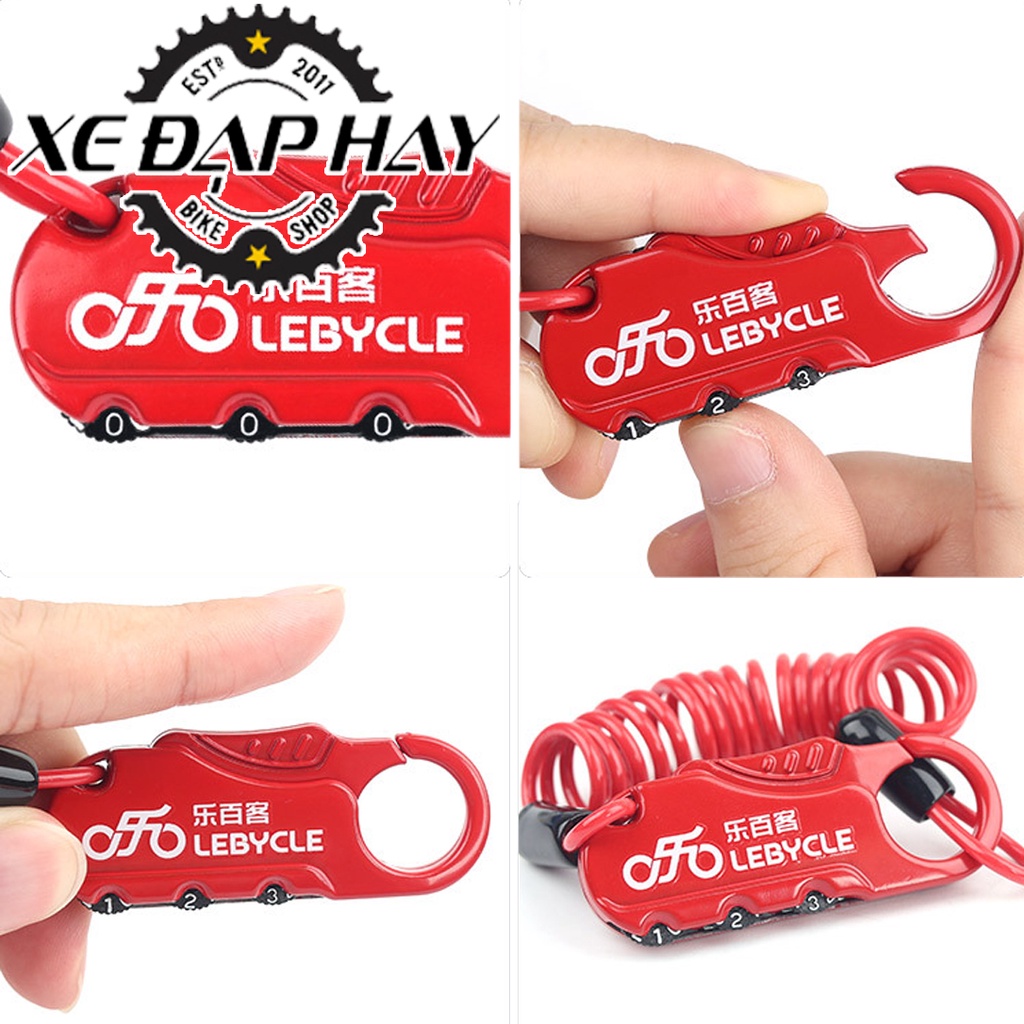 Khóa Xe Đạp Đa Năng Mini Nhỏ Gọn Cầm Tay | Trọng Lượng Chỉ 55 Gam | Cáp Cường Lực Dài 80Cm