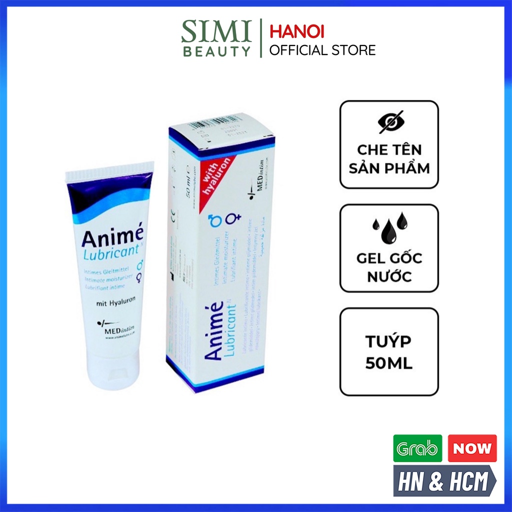 Gel bôi trơn gốc nước Medintim Anime chính hãng Đức duy trì độ ẩm vùng kín hậu môn - Tuýp 50 ml