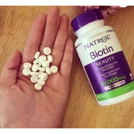 Viên Uống Biotin Mọc Tóc, Giảm Rụng Natrol 100 viên