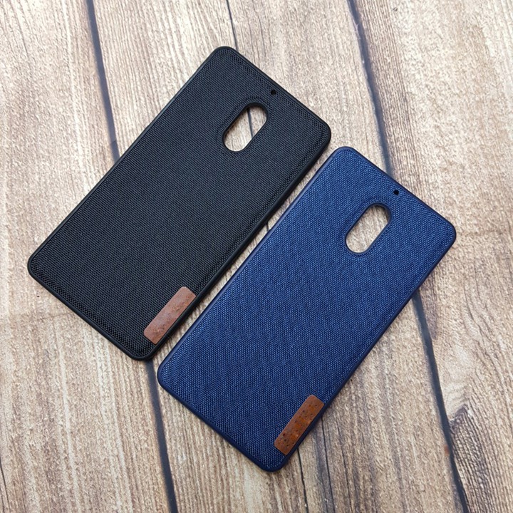 [Giá rẻ nhất ] Ốp lưng Nokia 6 lưng vải Jean khay silicon cao cấp