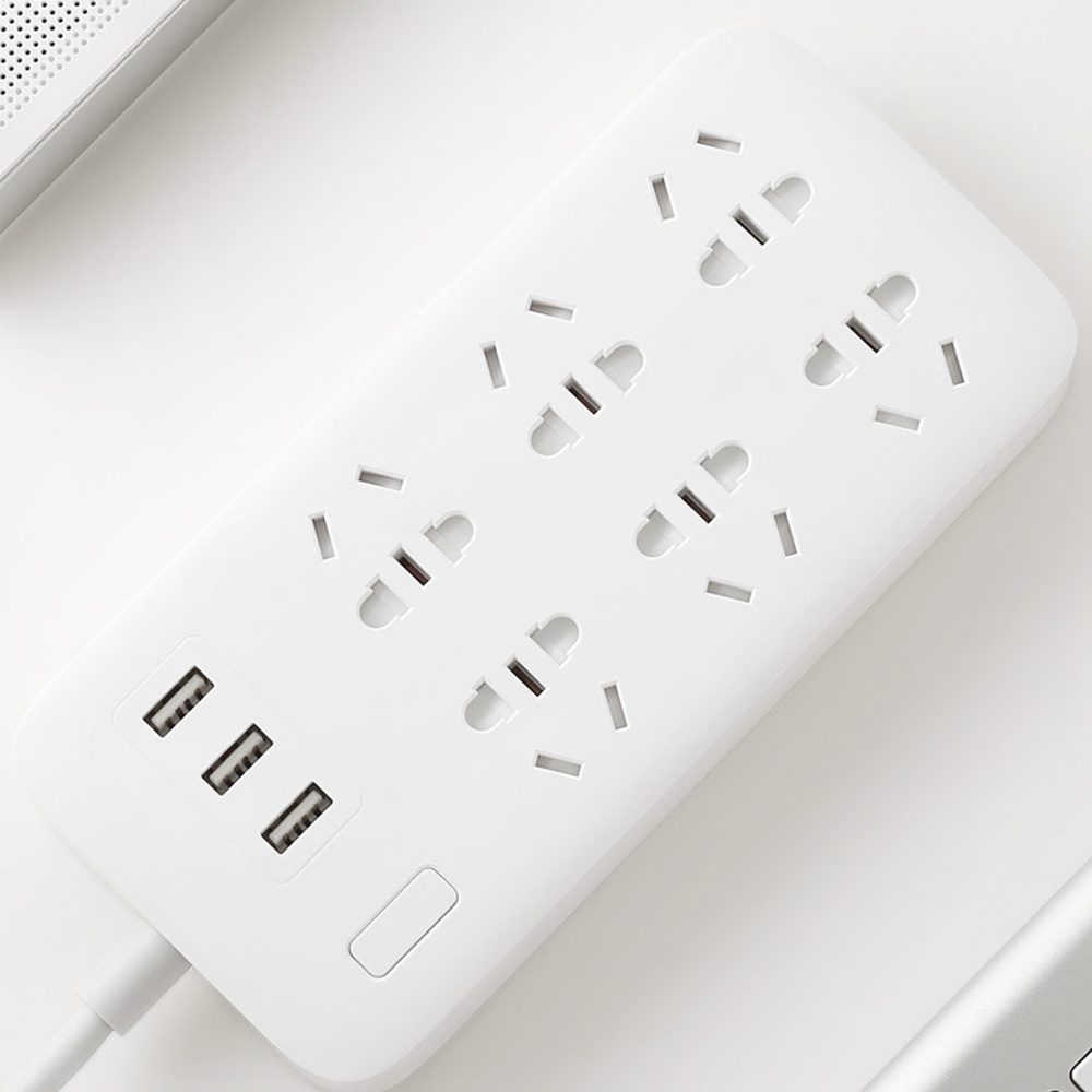 Ổ điện Xiaomi Mi Home Plug CXB6-1QM Charging 2A Fast Charging 6 Outlet with 3 USB Output Extension Socket Adapter