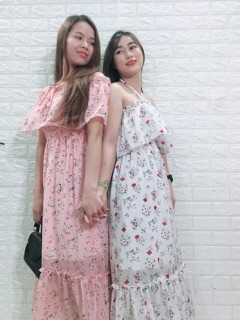 váy maxi trễ vai đuôi cá