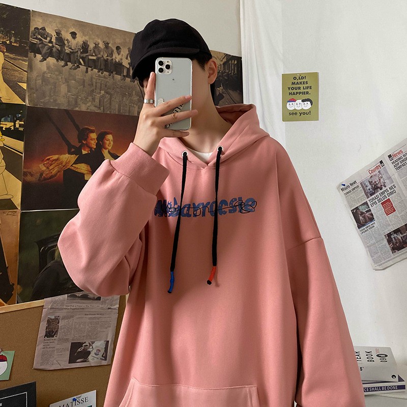 Áo hoodie nỉ ngoại ulzzang nam nữ unisex cặp đôi khoác choàng chui đầu chống nắng có nón in hoạt hình gấu bàn tay