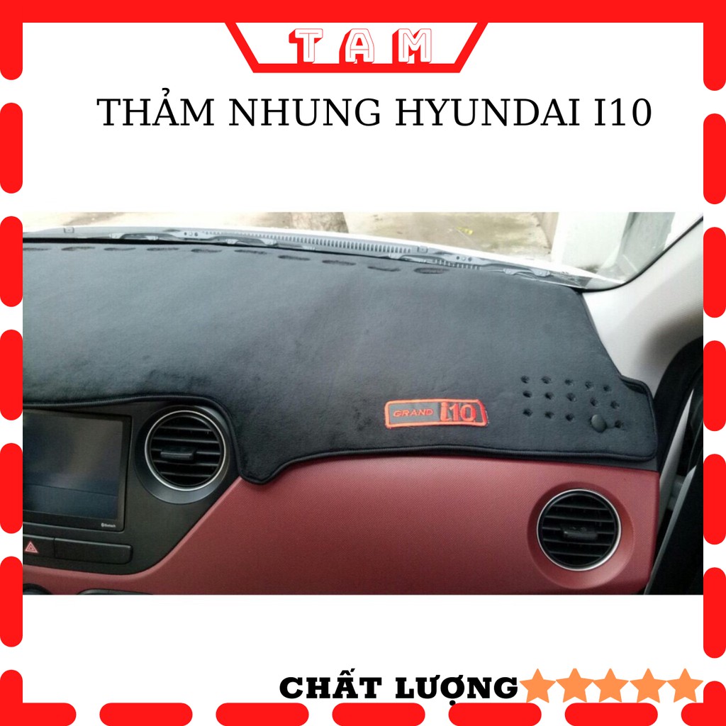 TẤM PHỦ MẶT TAPLO XE HYUNDAI I10 CHỐNG NÓNG CHỐNG LÓA THẢM NHUNG 3 LỚP