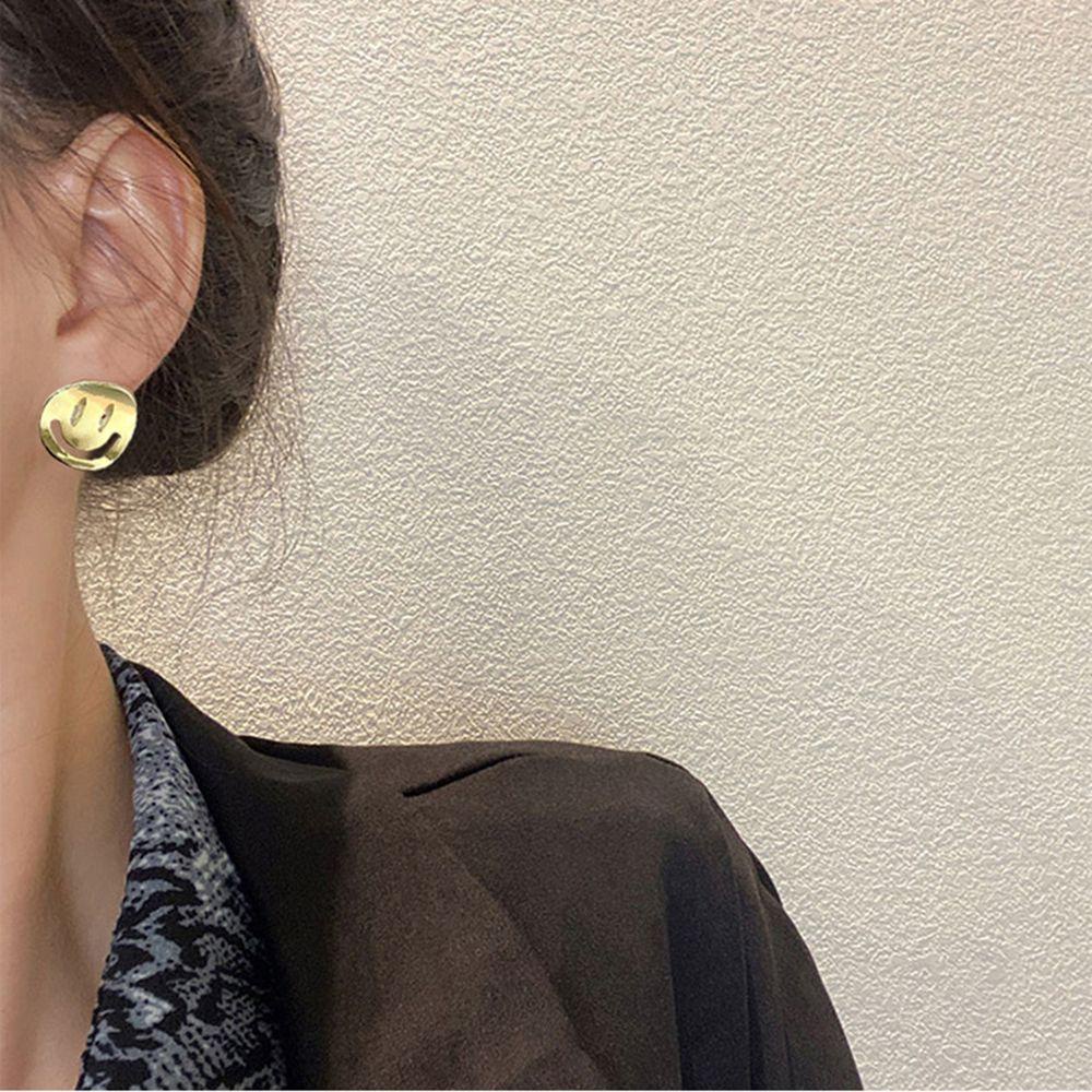 Bông Tai Hình Mặt Cười Dễ Thương|Bông Tai Xỏ Lỗ Màu Sắc Vui Nhộn Phong Cách Hàn Quốc