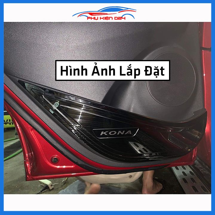 Bộ ốp tapli Kona 2018-2019-2020-2021-2022 vân Titan chống xước va đập khi mở cửa và làm đẹp xe