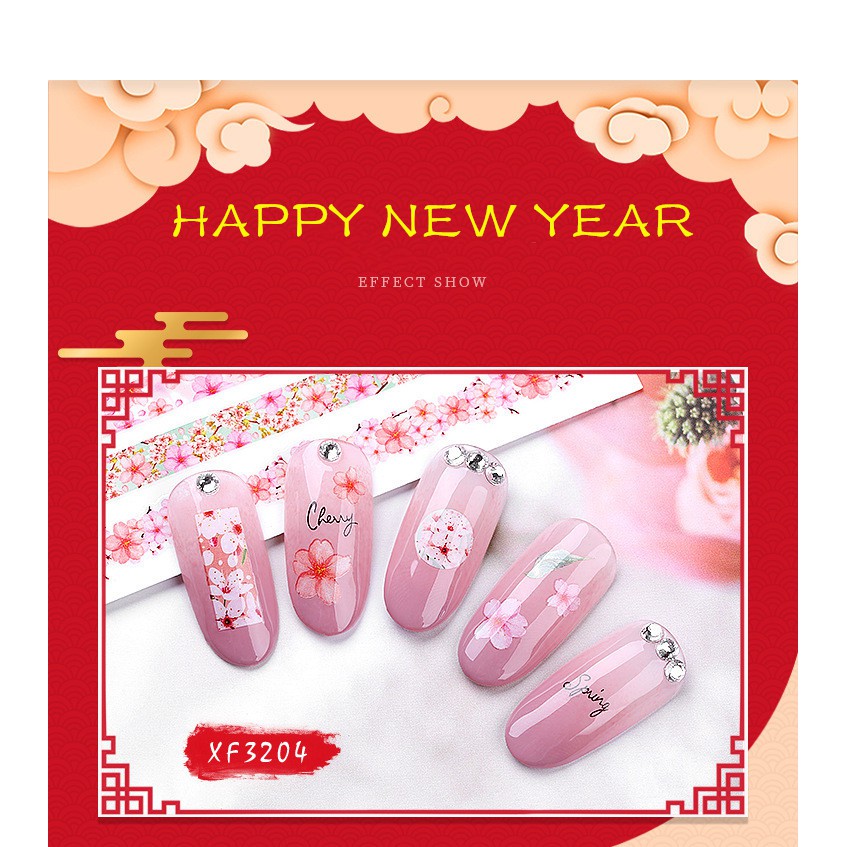 [Hàng mới về] Set nhãn dán họa tiết 3D trang trí móng nghệ thuật