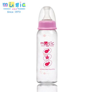 Bình sữa cho bé sơ sinh thủy tinh Music 240ml music nhập khẩu
