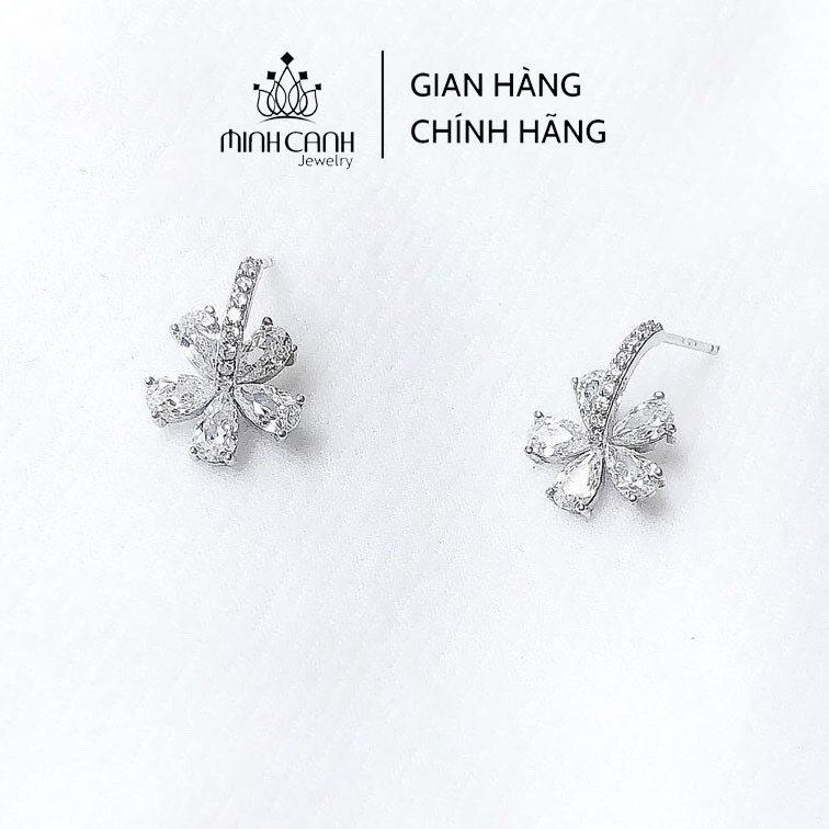 Bông Tai Bạc Hoa 5 Cánh Dạng Treo - Minh Canh Jewelry