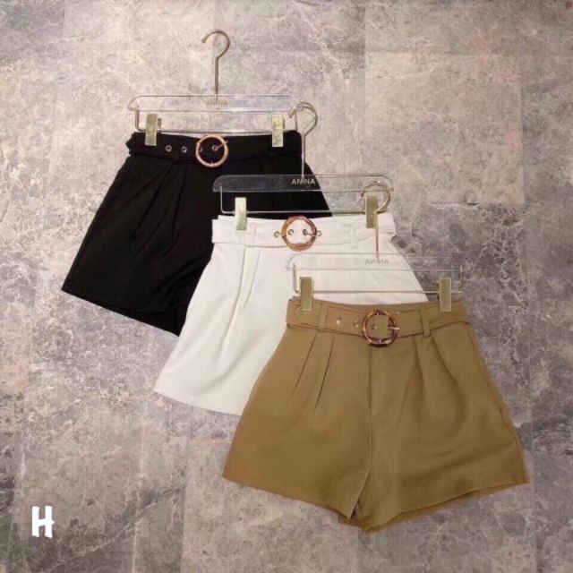 Quần sooc vải đai khuy tròn hàng QCL1