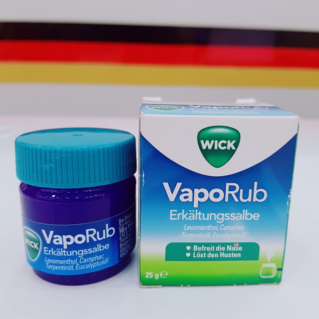 Gm store- Dầu bôi Wick VapoRub giảm ho, cảm lạnh cho bé 25g