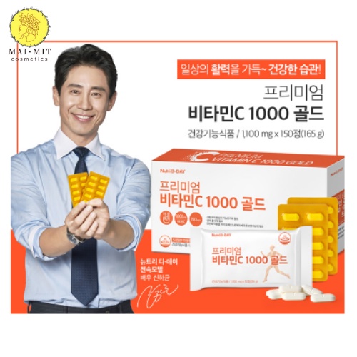 Viên Uống Vitamin C 1000mg Nutriday Chống Nắng Trắng Da Hàn Quốc