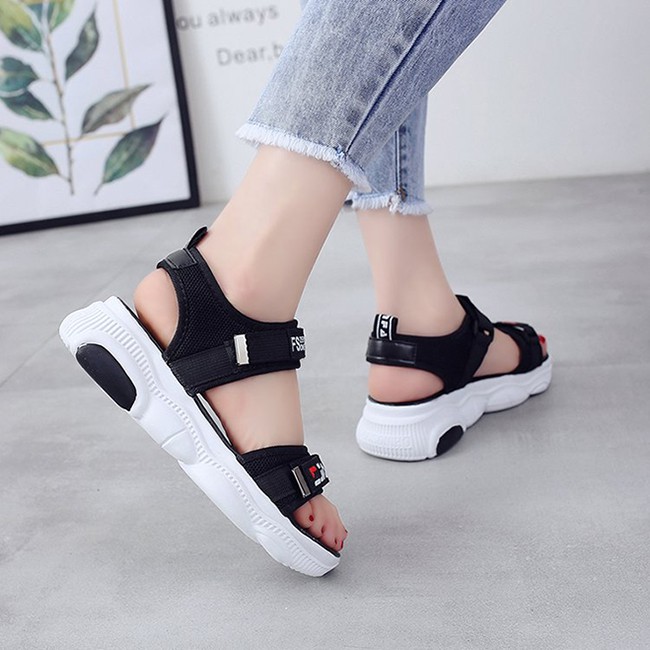 Giày Sandal Nữ 2 Quai Đế Gấu 3Fashion Quai Dan Chắc Chắn - 3136