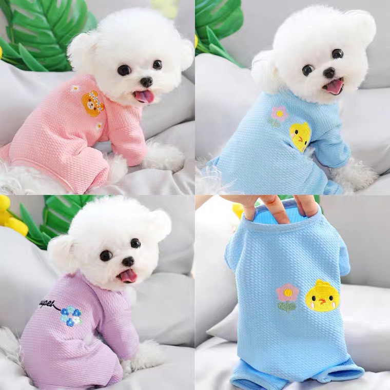 áo liền quần (jumsuit) thêu hình dành cho chó mèo